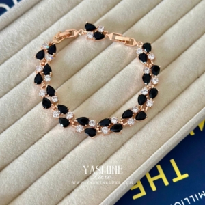 Black Teardrop Vine Bracelet