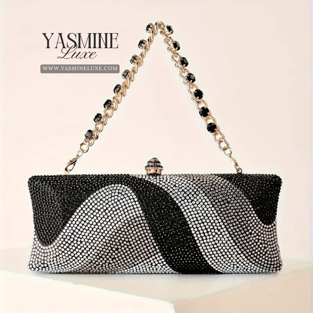 Monochrome Wave Clutch