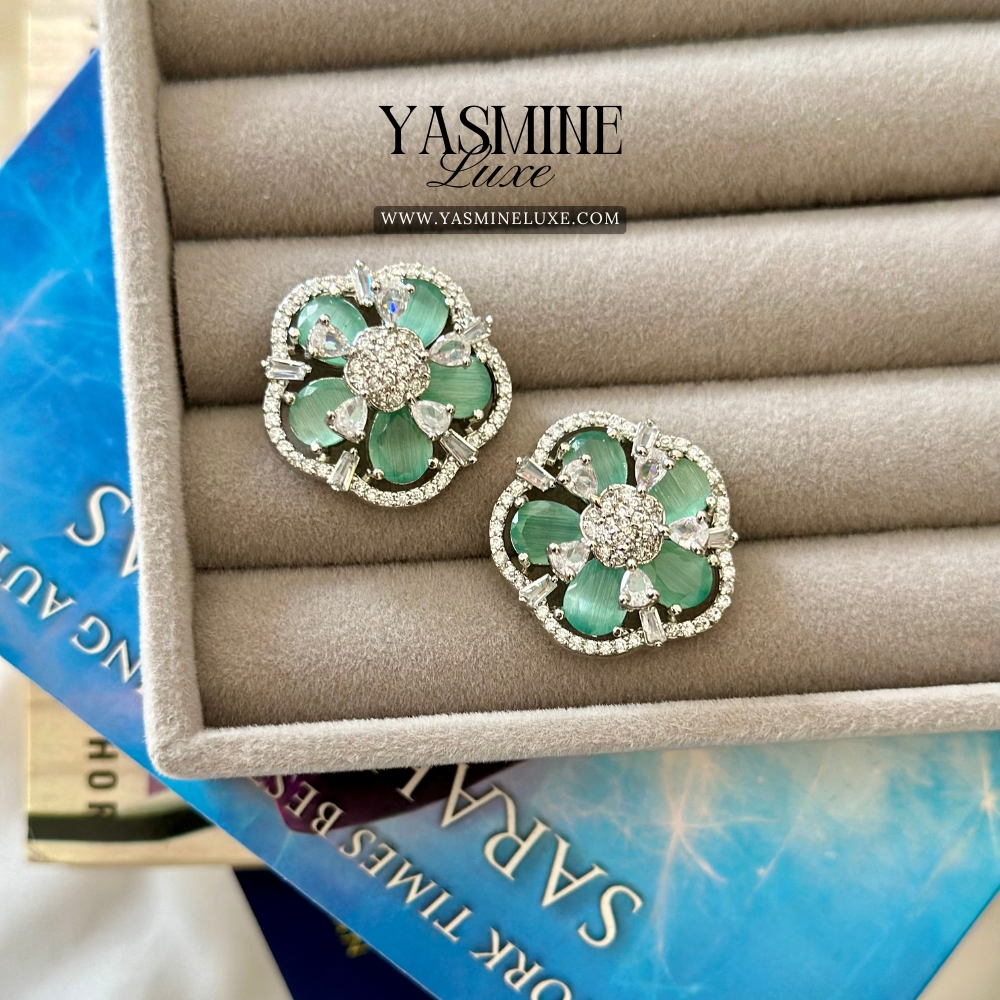 Mint Bloom Studs