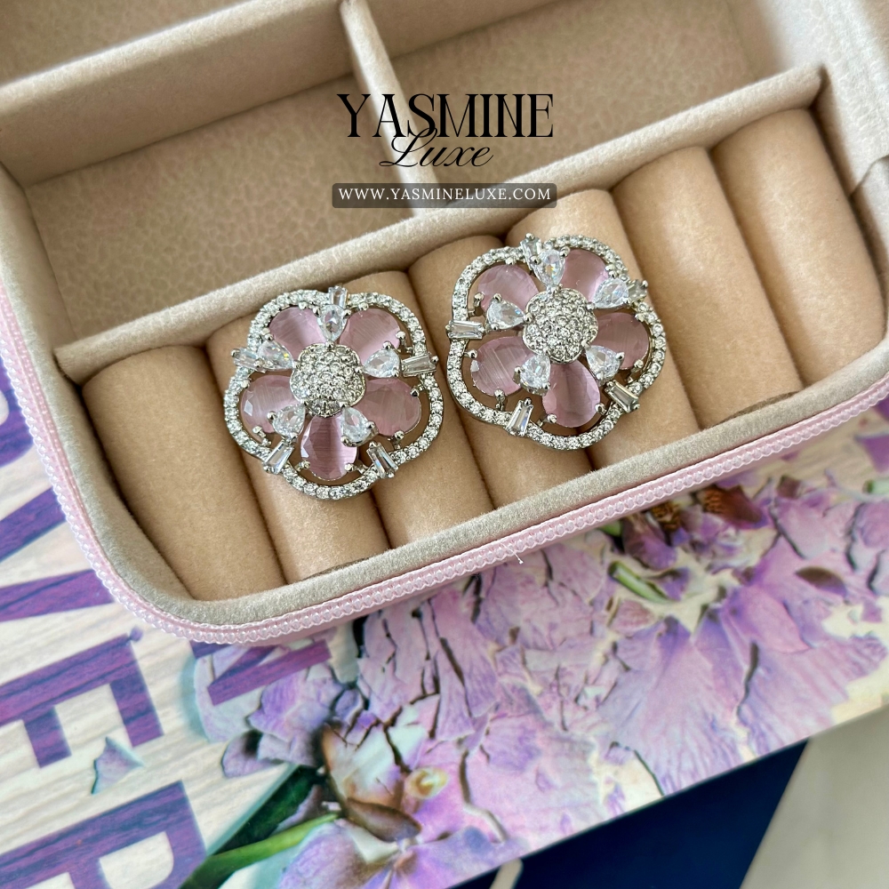 Pink Petal Studs