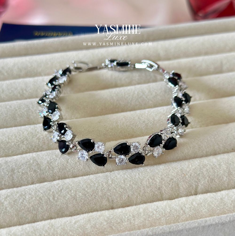 Silver Onyx Vine Bracelet