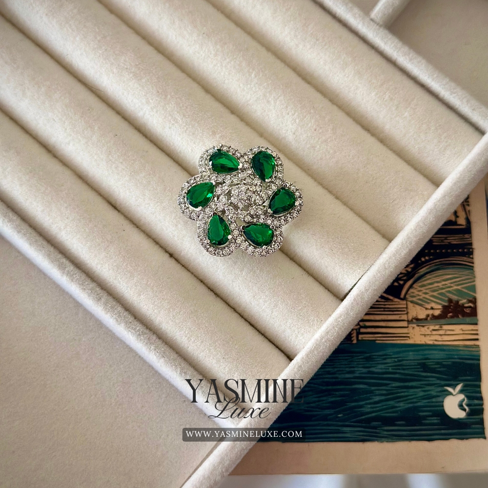 Emerald Splendor Diamond Ring
