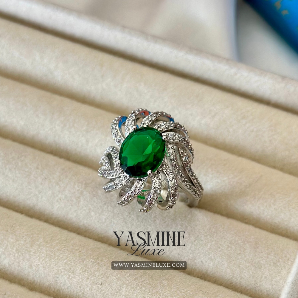 Emerald Elegance Solitaire Ring