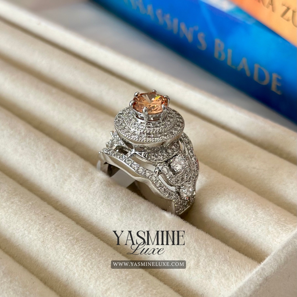 Peach Radiance Statement Ring