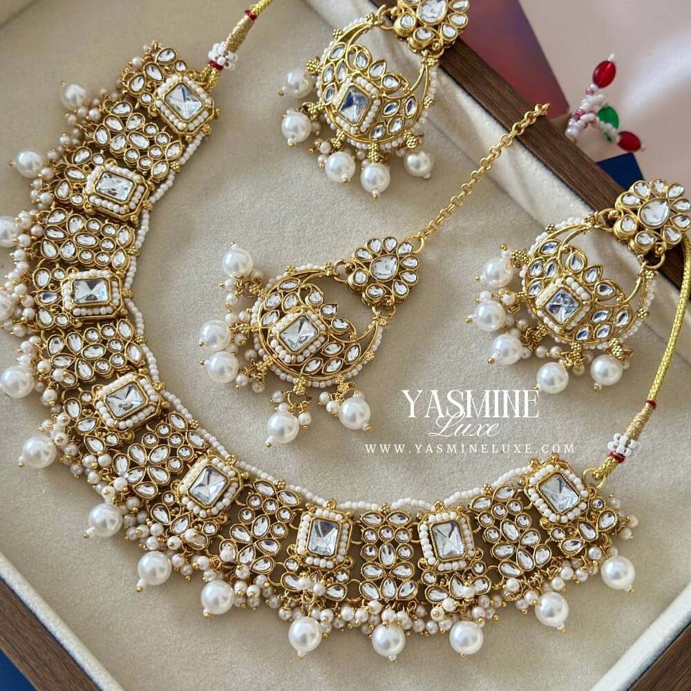 Kundan Pearl Bridal Set