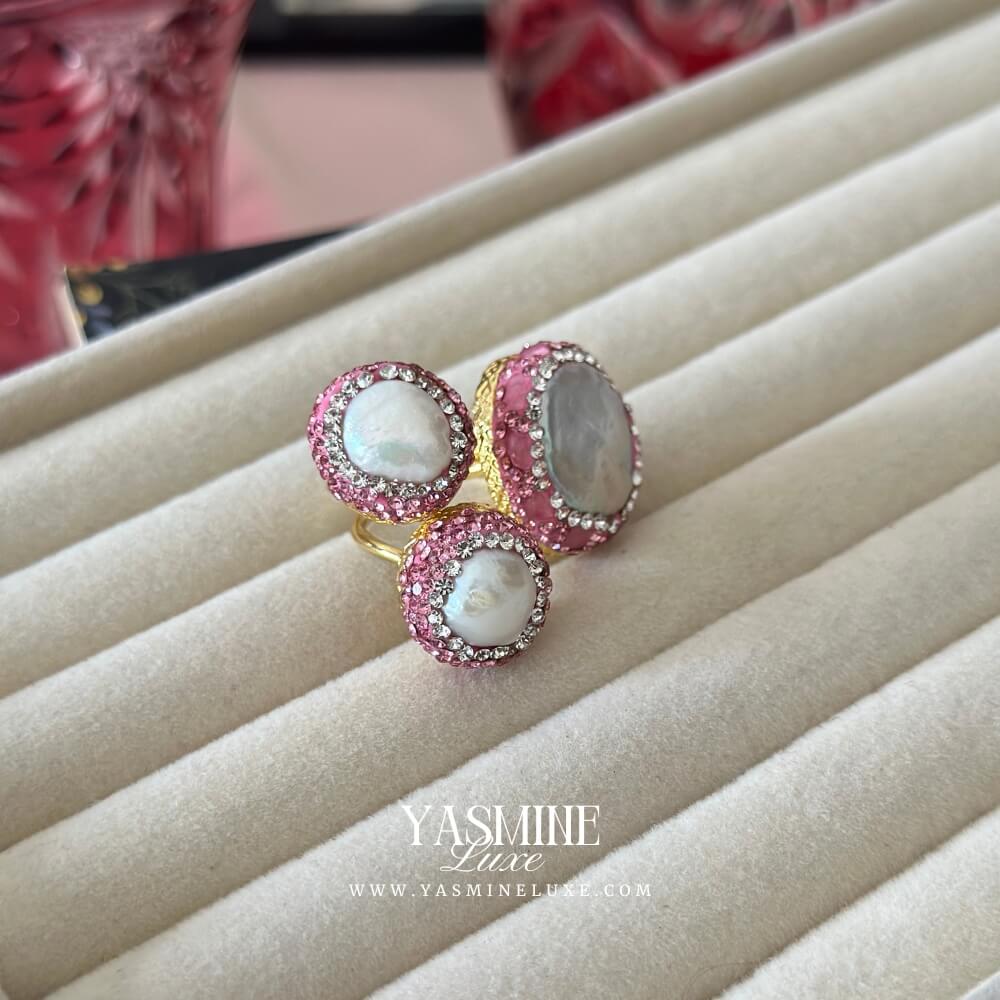 Rose Pink Pearl Ring