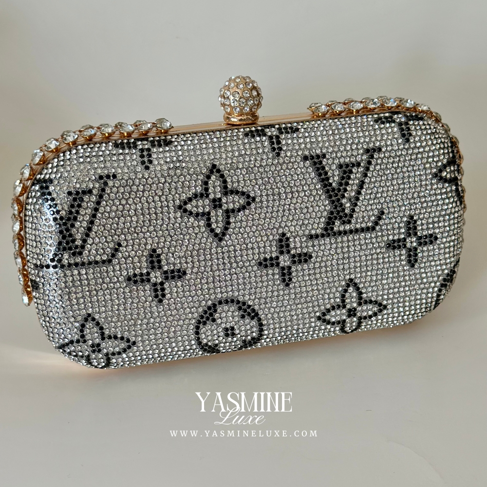 Crystal Monogram Clutch