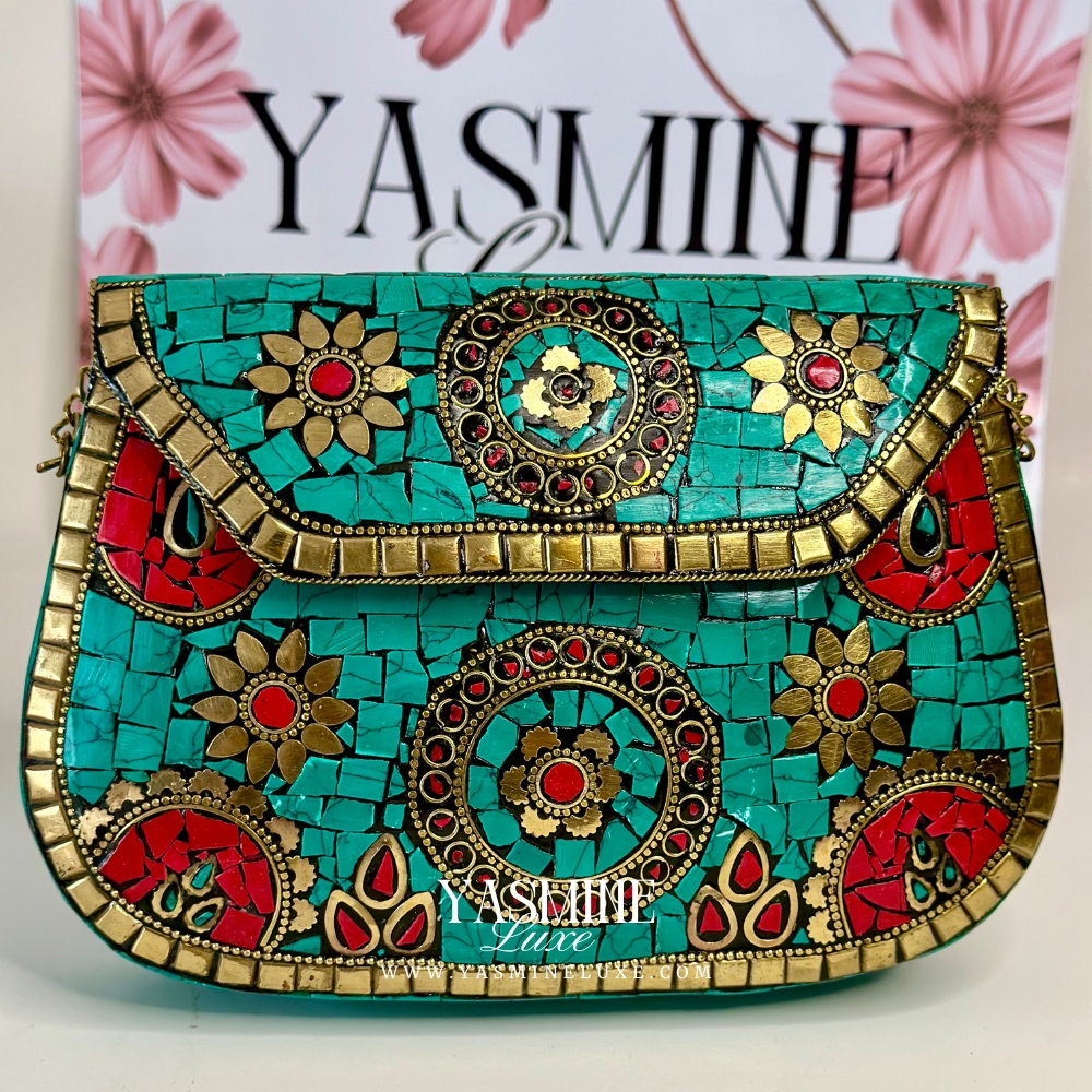 The Peacock Mosaic Clutch